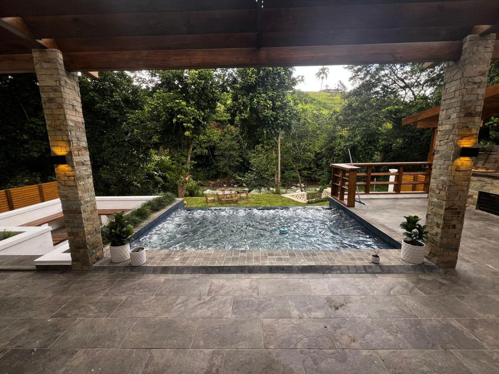 Villa Cielito Del Yaque - Jarabacoa - Rio Privado - Picuzzi Climatizado エクステリア 写真